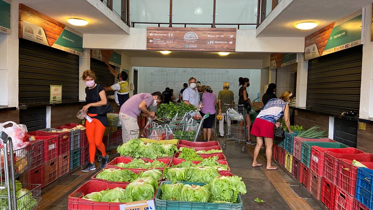 Feira orgânica no Mercado Cultural dos Pinhões (Foto: Gabriela Rocha)