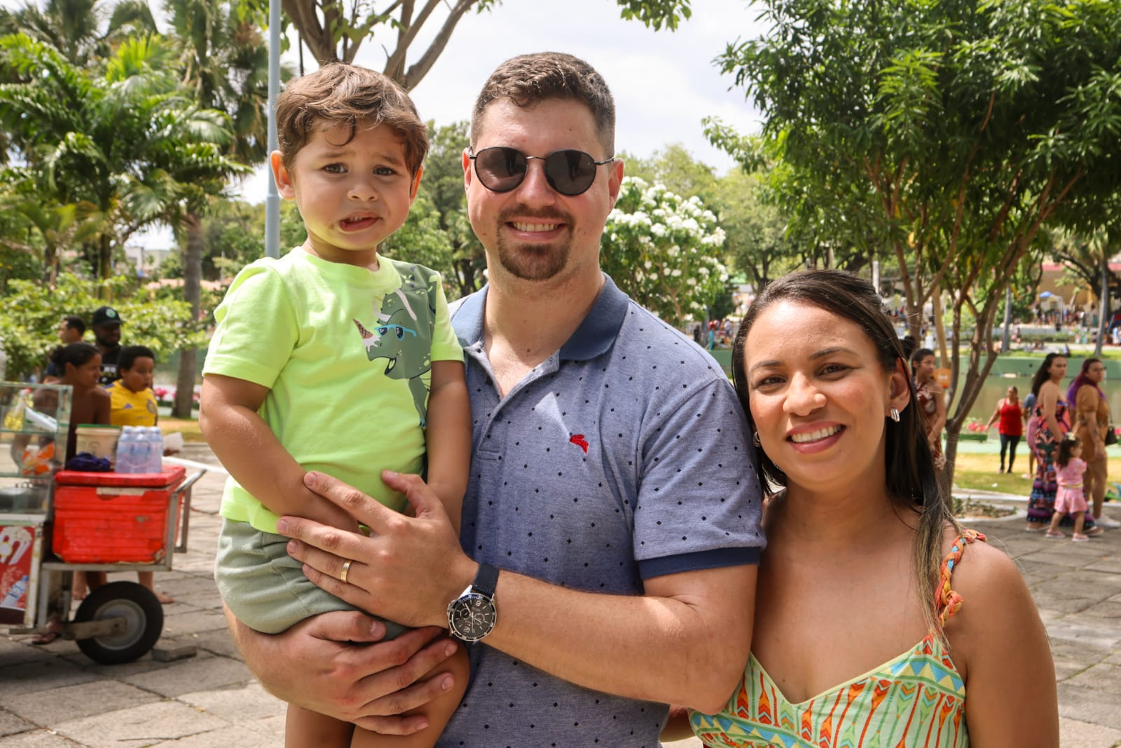 Bancário Bruno com família